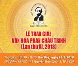 Thông tin kết quả Lễ trao giải Văn hóa Phan Châu Trinh lần thứ XI, năm 2018