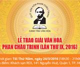 Lễ trao giải thưởng Văn hóa Phan Châu Trinh - Lần thứ IX, năm 2016